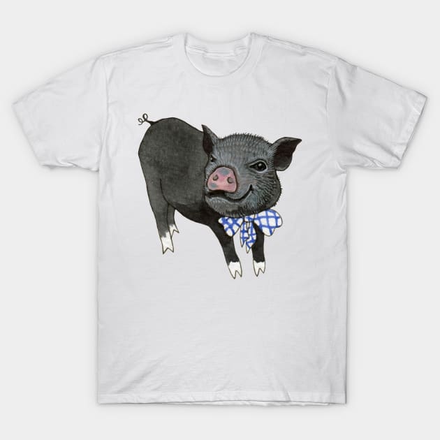 Black piglet T-Shirt by argiropulo